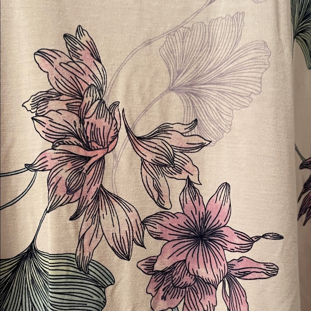 Soma Pink Floral cool nights night dress. Size xl - Picture 3 of 6